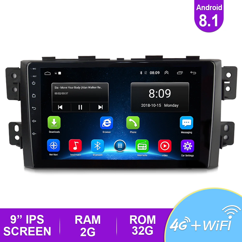 2.5D 9 ''IPS автомобильное радио Android 8 1 авто стерео Мультимедиа для Ford S Max 2007 2008 GPS
