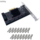 Переходник для майнинга Чиа PCIE SATA, Расширительная карта, PCI Express от 4 до 16 портов SATA 3,0, 6 Гбитс, PCI-E SATA III, усилитель, жесткий диск, адаптер