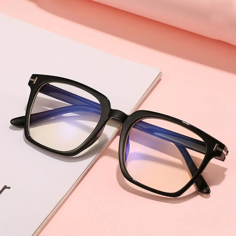 

WOENFEL Fashion Glasses Women Anti Blue Light Glasses Grade Eyeglasses Men Retro Vintage Square Transparent Frames Eyewear