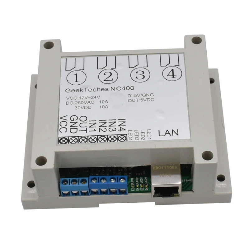 

4-канальная панель дистанционного управления NC400 RJ45, TCP IP, UDP W5500, UDP/TCP, 4-канальная панель дистанционного управления NC400