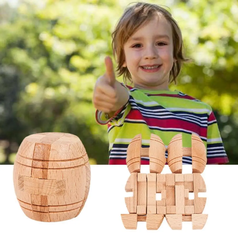 

Wooden Ming Lock Lu Ban Lock Iq Brain Teaser Educational Toy 3d Wooden Interlocking Burr Puzzles Game Unlock Toys For X6m3