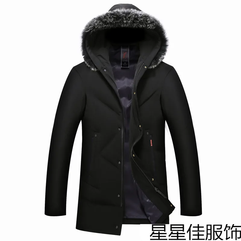 

plus size 8XL 7XL Thicken Warm Winter Duck Down Jacket for Men Fur Collar Parkas Hooded Coat Plus Size Overcoat Western Style