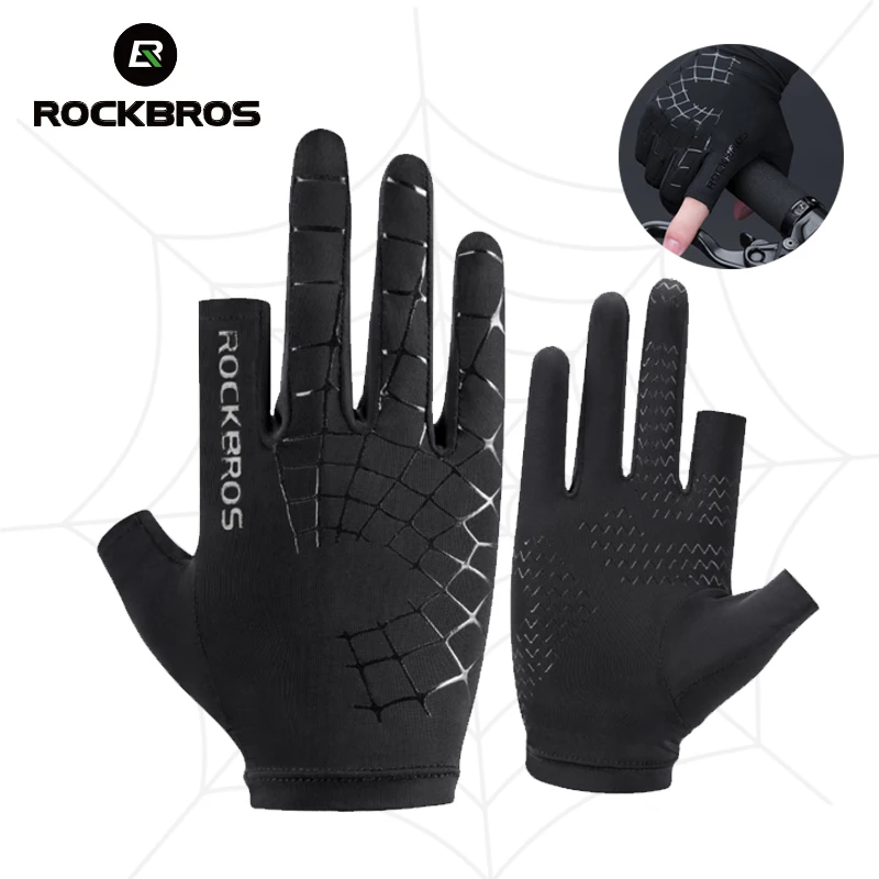Велосипедные перчатки ROCKBROS спортивные ударопрочные митенки с закрытыми