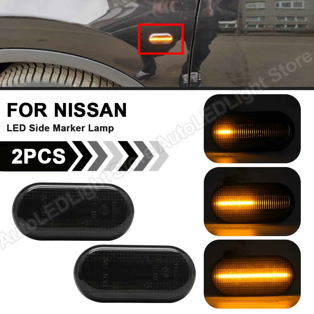 2x светодиодный указатель поворота для Nissan Versa Quest Z33 350Z Qashqai PathfinderIII R51 NP300 Navara D40 Note I