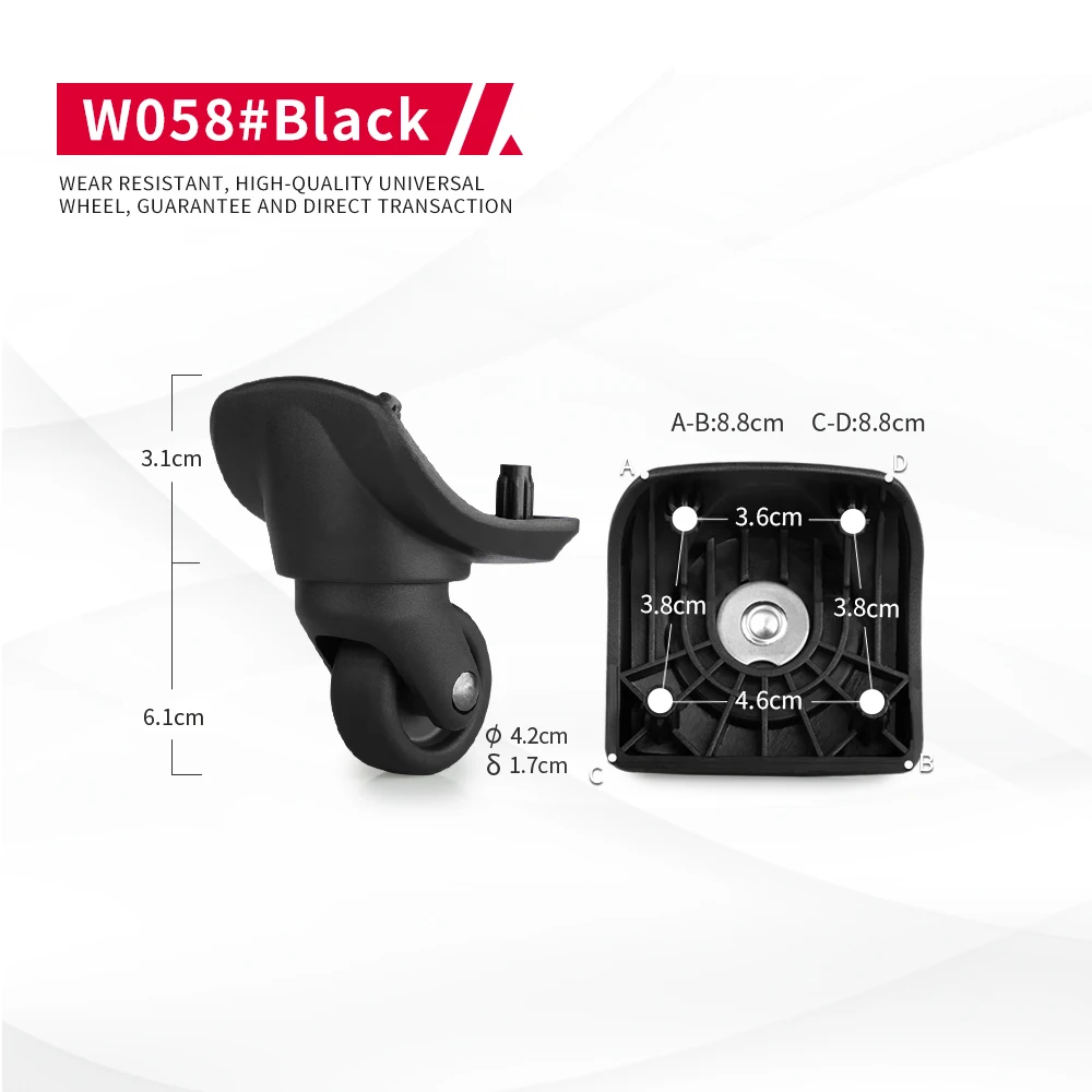 DILONG W058 Aluminum box wheels accessories replacement universal wheel high-end suitcase trolley case repair non-slip caster