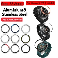 for samsung galaxy watch 46mm gear s3 frontier classic steel bezel ring metal cover case for huawei watch gt 2 46mm strap