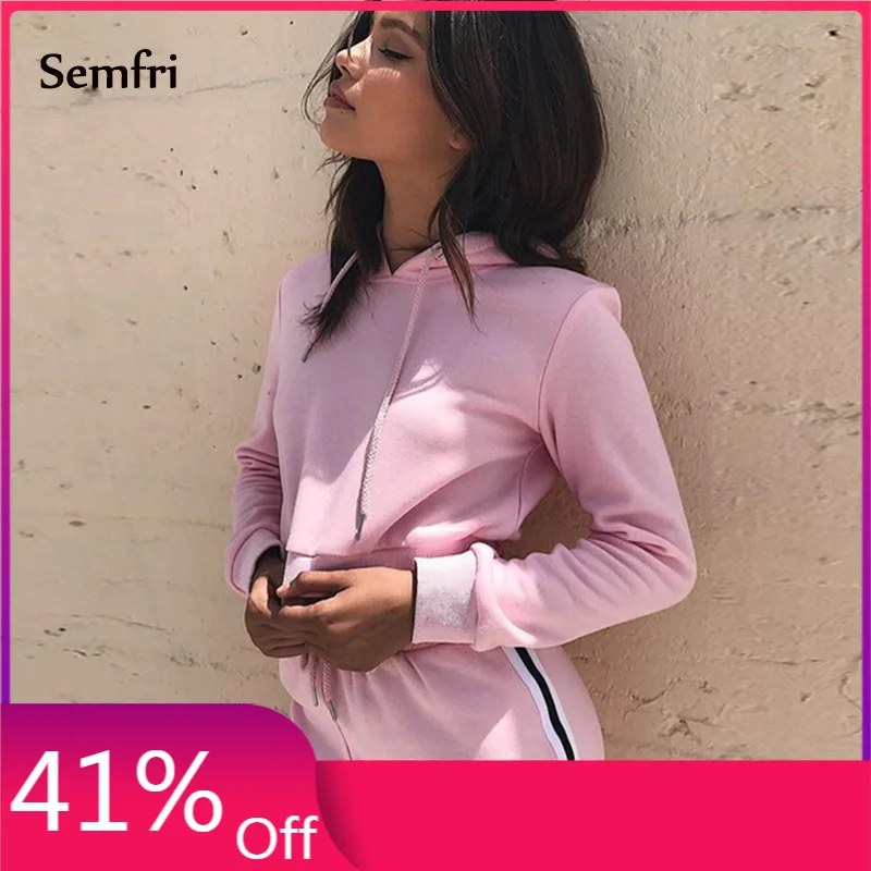 

Толстовка Semfri для танцев в стиле харадзюку, 2 шт., толстовка, спортивный костюм, укороченный топ, толстовки и штаны с полосками по бокам, спорт...