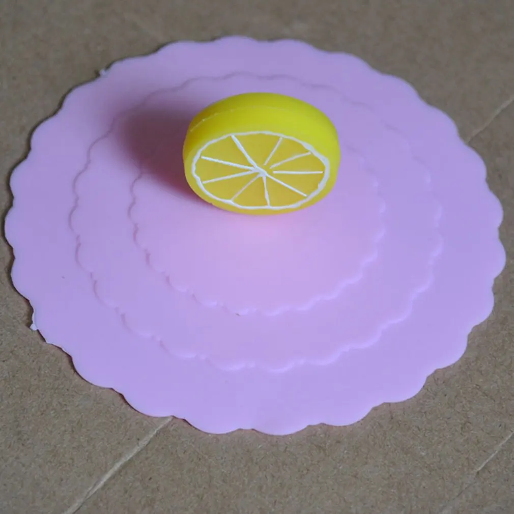 Милые фрукты украшают питьевой воды крышка FDA силиконовые Анти пыль чаша чашки