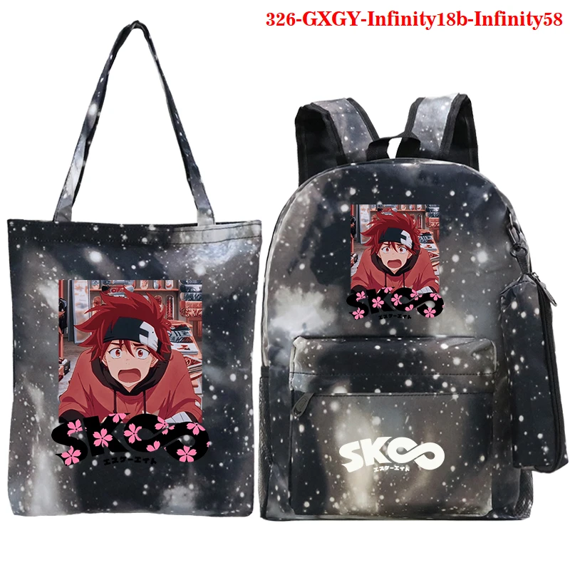 

Fashion 3 Pcs/set Backpack Anime SK8 The Infinity Backpack Harajuku Bag Men Laptop Bagpack School Bags for Teens Daily Rucksack