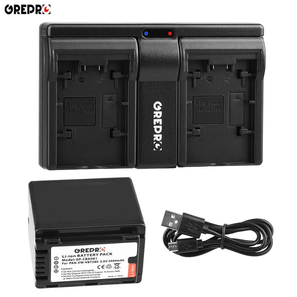 Аккумулятор 3900 мАч VW-VBT380 VW VBT380 для Panasonic HC V110 V130 V160 V180 V201 V210 V250 V380 V520 V720 V770 VX981 W580 W850