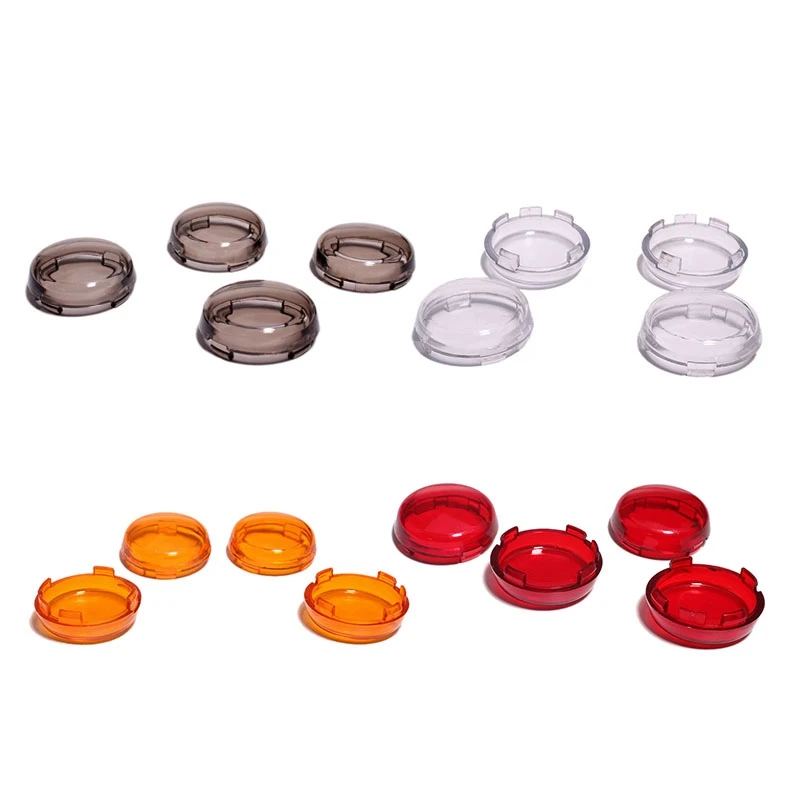 

5 Pcs Motorcycle Accessories: 4 Pcs Turn Signal Light Indicator Lens Cover & 1 Pcs 7 Inch Headlight Trim Ring Head Light