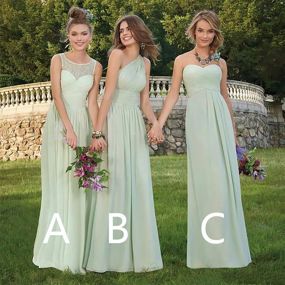 

Sweetheart Floor-Length Sweetheart A Line Gown Chiffon Bridesmaid Dresses New Dress Custom Gown