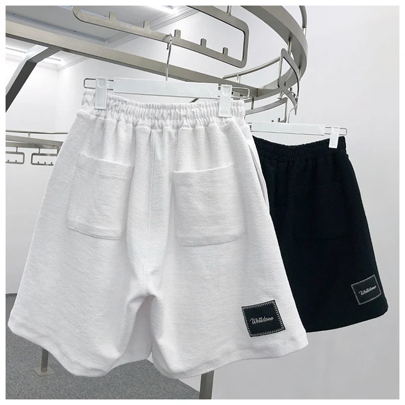 

Пляжные шорты с вышивкой we11done в американском стиле, мужские и женские повседневные свободные шорты welldone в стиле Хай-стрит, хип-хоп