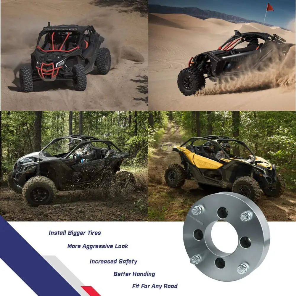 KSP 4 шт. 4x156 мм ATV колесные проставки с 12x1 5 шипами для Polaris Ranger 2013 + RZR XP 1000 2014 2015