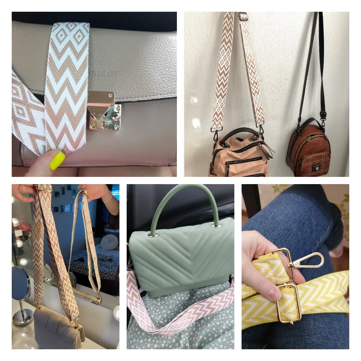 Bags Shoulder Straps Accessories Women's Bags Wide 3.8Cm Backpack Belts Color Lightening  Replacement  Shoulder Diagonal Belts