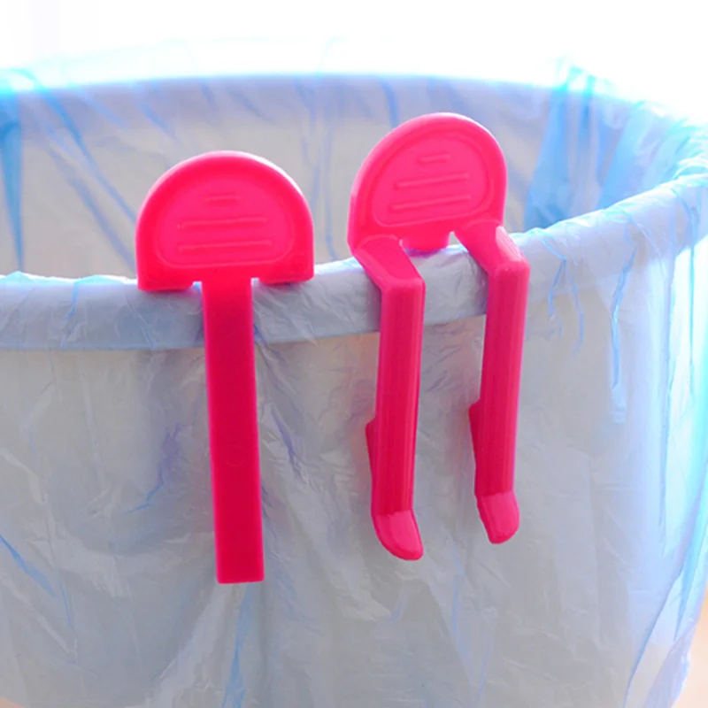 4 шт. пластиковый держатель для мусорного мешка Зажим мусорная корзина зажим