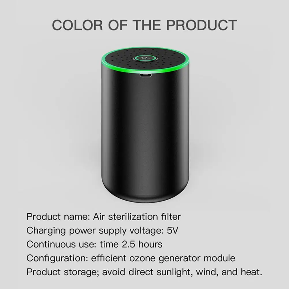 Wireless Portable Car Diffuser Humidifier Low Noise Auto Air Purifier Freshener Ozone Generator With LED Light | Автомобили и