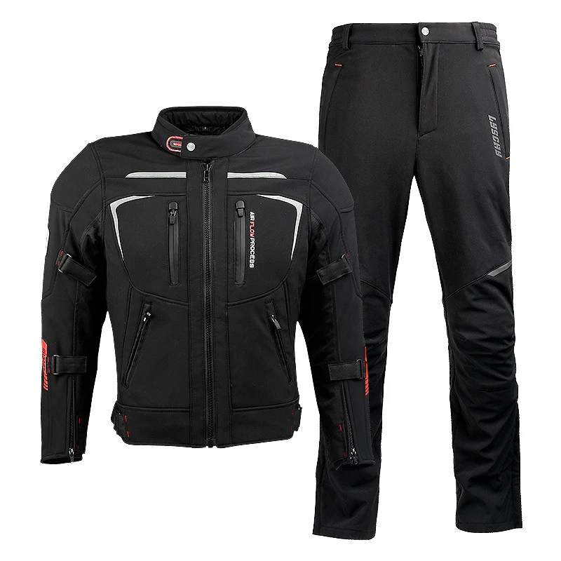 

NEW LYSCHY 100% Waterproof Warm Men Adventure Motorcycle Jacket Protection Reflective Motorbike Jacket Pants Clothing Sets S-5XL