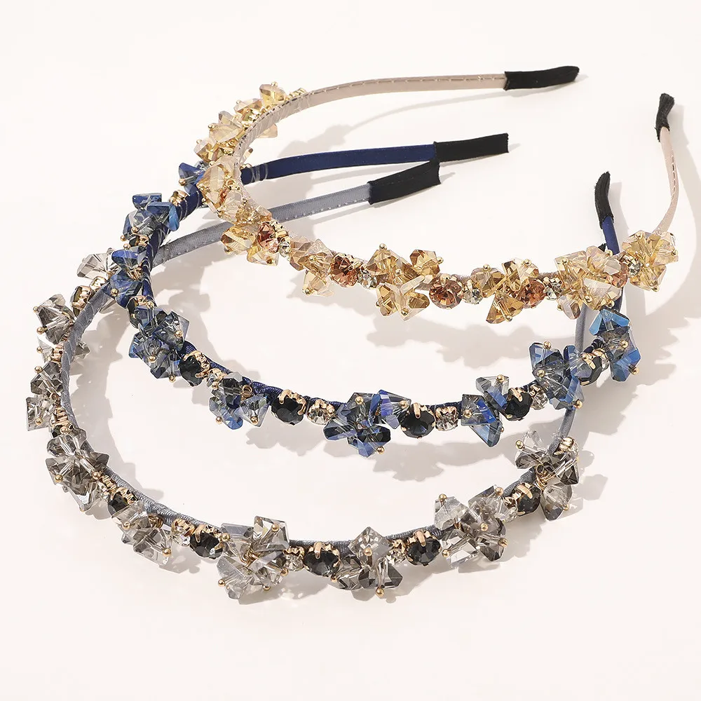 

Новые Модные Изящные серьги, повязка на голову с высоким уровнем качества, элегантная обувь класса «Люкс» с украшением в виде кристаллов головной убор со стразами для женщин и девушек, головоное украшение