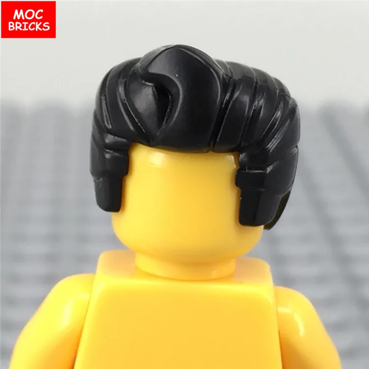 10 шт./партия, MOC мужские волосы, черные короткие волосы, коричневые длинные волосы, модель, фигурка, игрушка для детей, развивающие строительные блоки, собранные игрушки - Цвет: 1026A