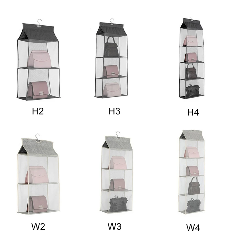 

Hanging Handbag Organizer for Wardrobe Closet Transparent Storage Bag Door Wall Clear Sundry Shoe Bag