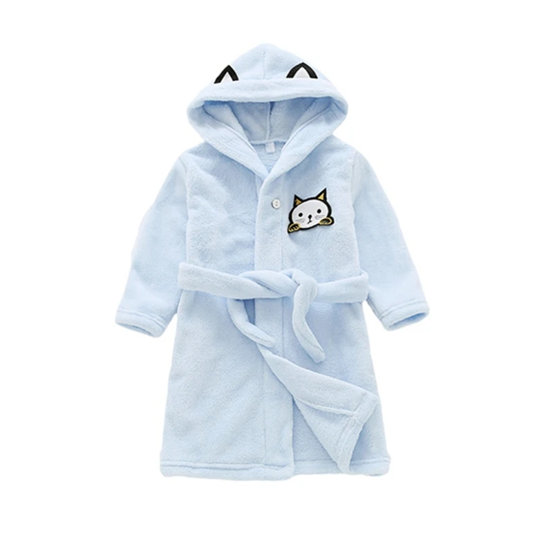 Детская осенне-зимняя ночная рубашка для маленьких мальчиков и девочек с