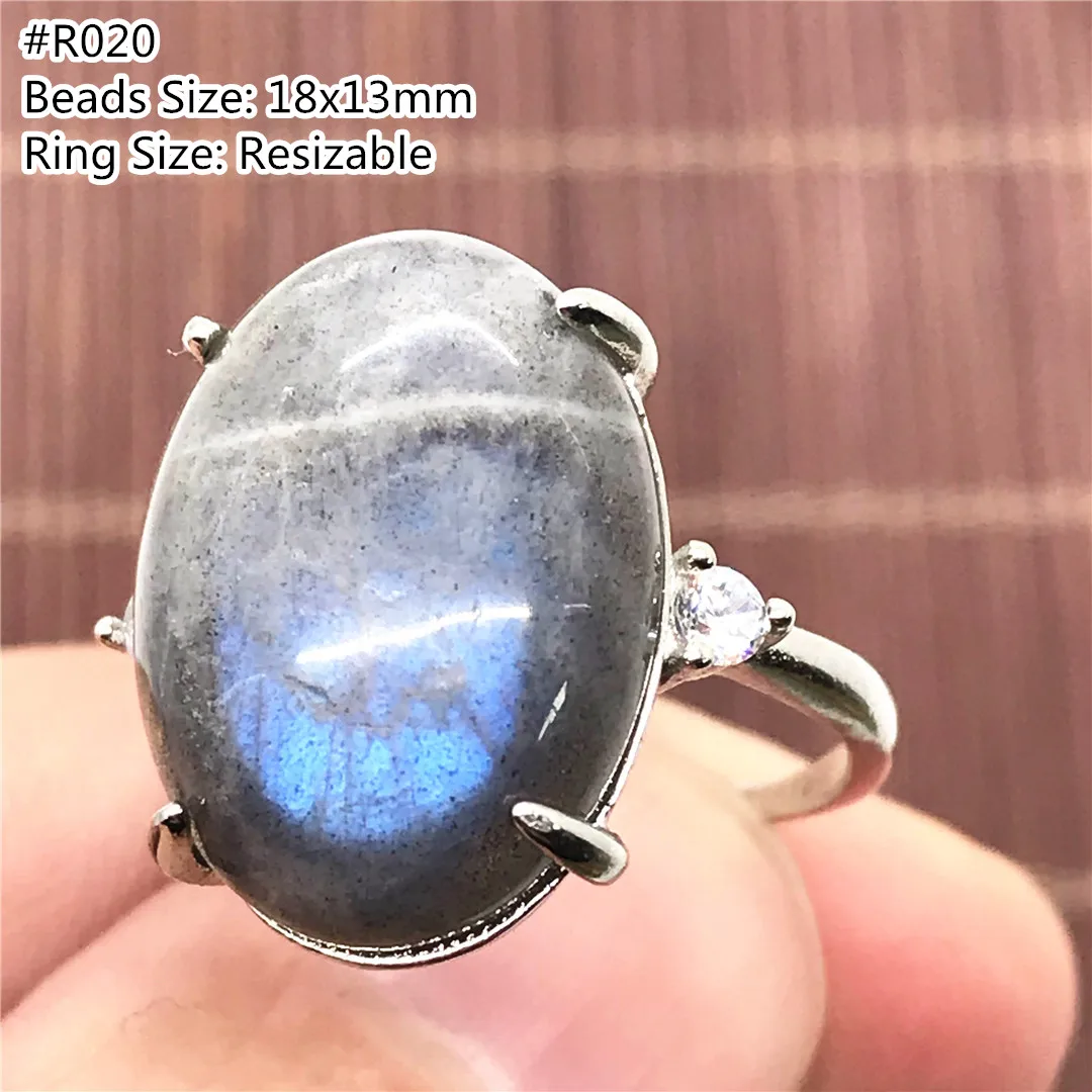 

Натуральный Лабрадорит Crystsl кольцо ювелирные изделия для Для женщин леди мужские овальные бусины Исцеление удача богатство лунный камень р...