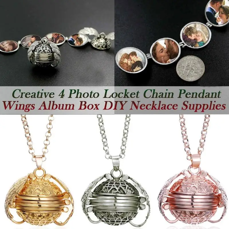 Креативная память плавающий медальон 4 фото цепь кулон ювелирных изделий