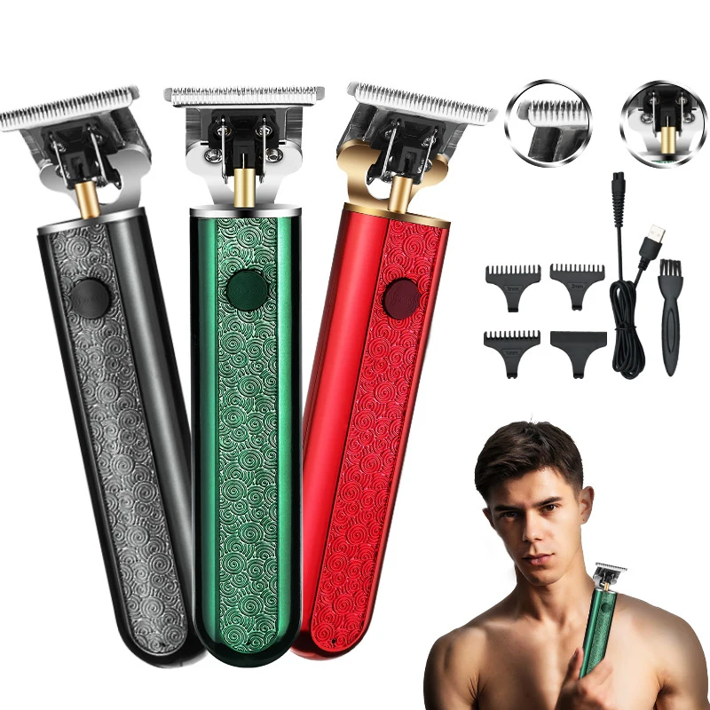 

Машинка для стрижки волос Мужская электрическая, профессиональный триммер с ЖК-дисплеем, машинка для парикмахера