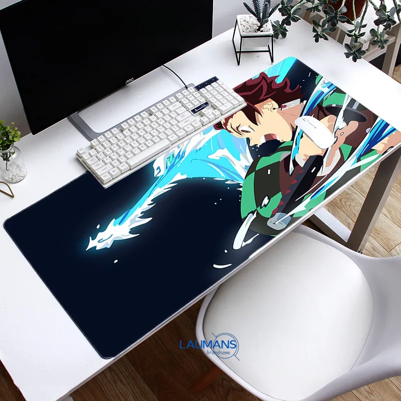

900x400mm Scenery Speed Large Gaming Mouse Pad Keyboard Lock Edge Gamer Mousepad Mat for Demon Slayer LOLGamer
