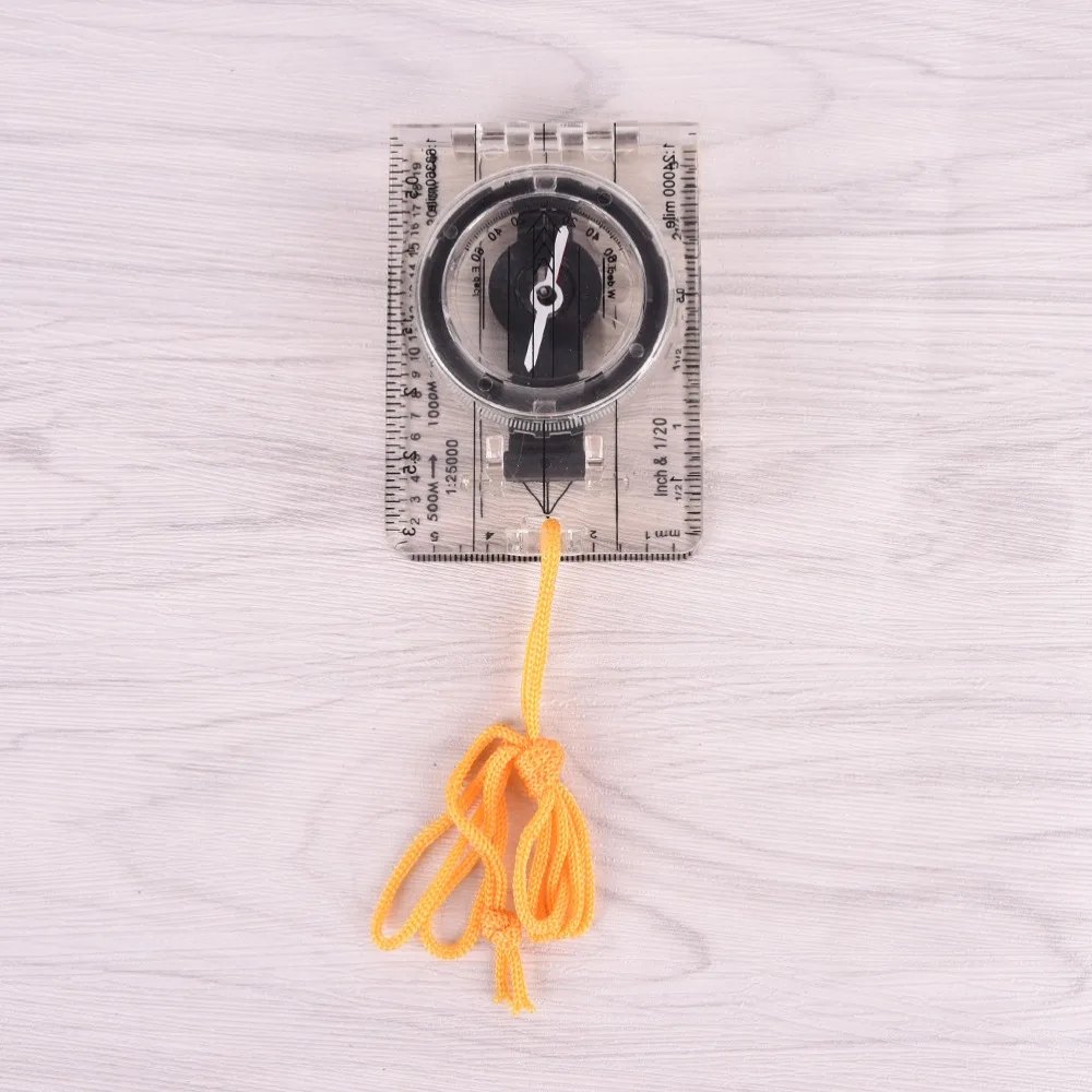 Folding Compass Outdoor Hiking Camping Baseplate Travel Ruler Map | Спорт и развлечения