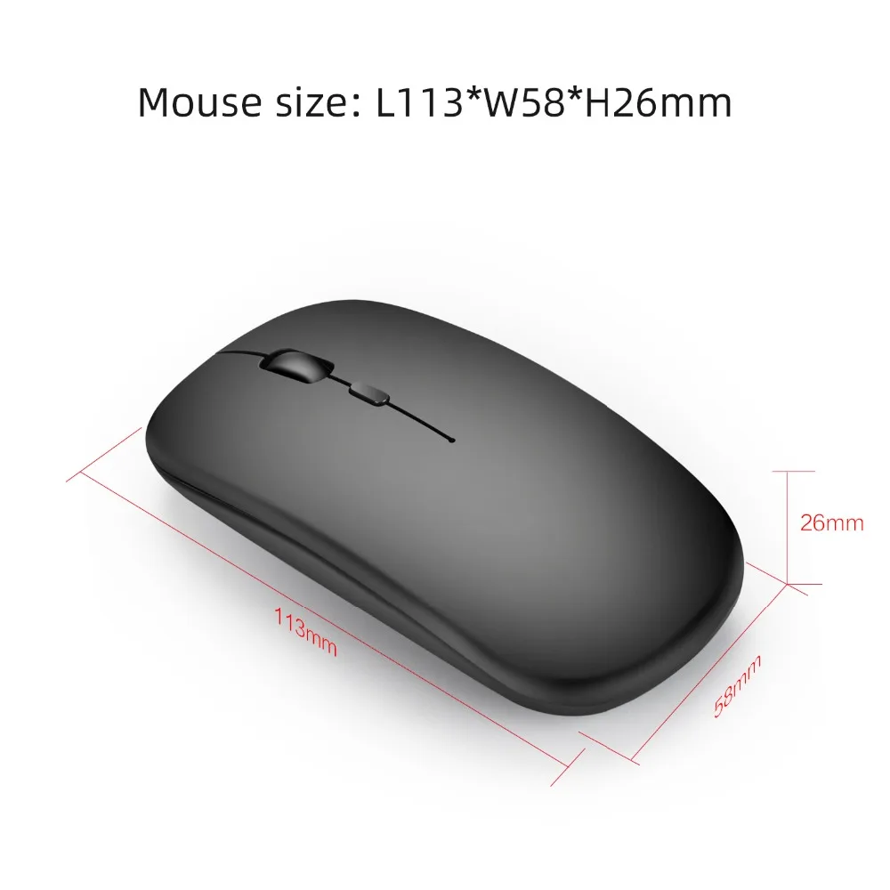 2,4 ГГц+ Bluetooth 5,0 беспроводная мышь заряжаемая usb-приемник type-C игровая мышь 1600 dpi 5 цветов выбор тонкая беззвучная мышь