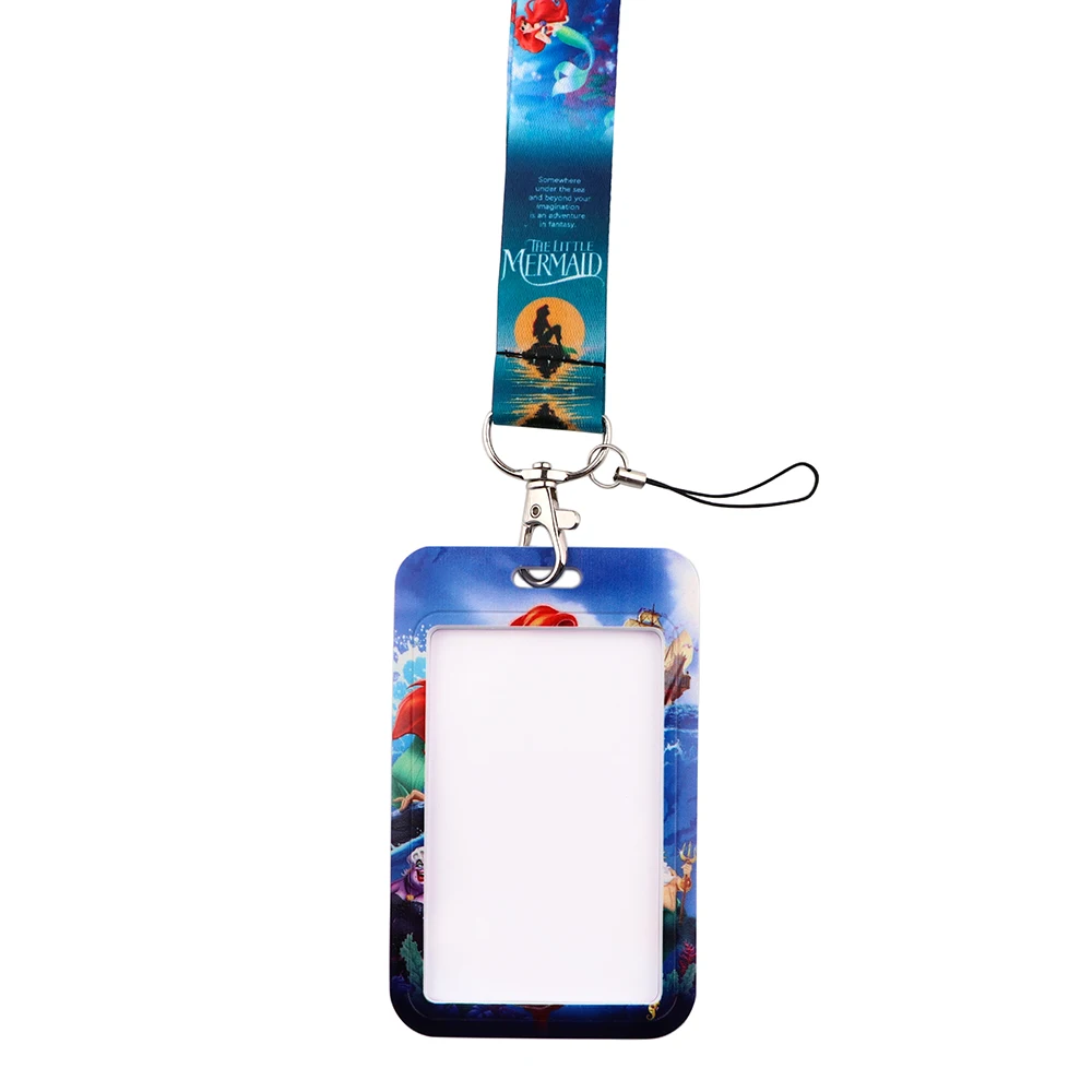 Шнурок для ключей LT1268 с рисунком русалки цепочка Обложка удостоверения личности