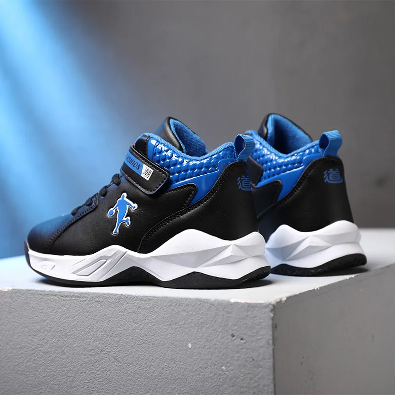 Детские баскетбольные кроссовки Jordan для мальчиков новые высокие кожаные модные