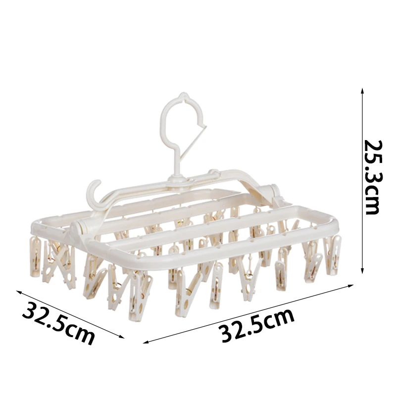 1 шт многоцветные экологически чистые Складные носки для нижнего белья 32 зажима