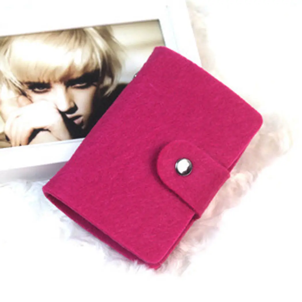

2019 Newest Hot Mini 24-card felt multi Slim Men Women Wallet Credit ID Card Holder Bag Purse