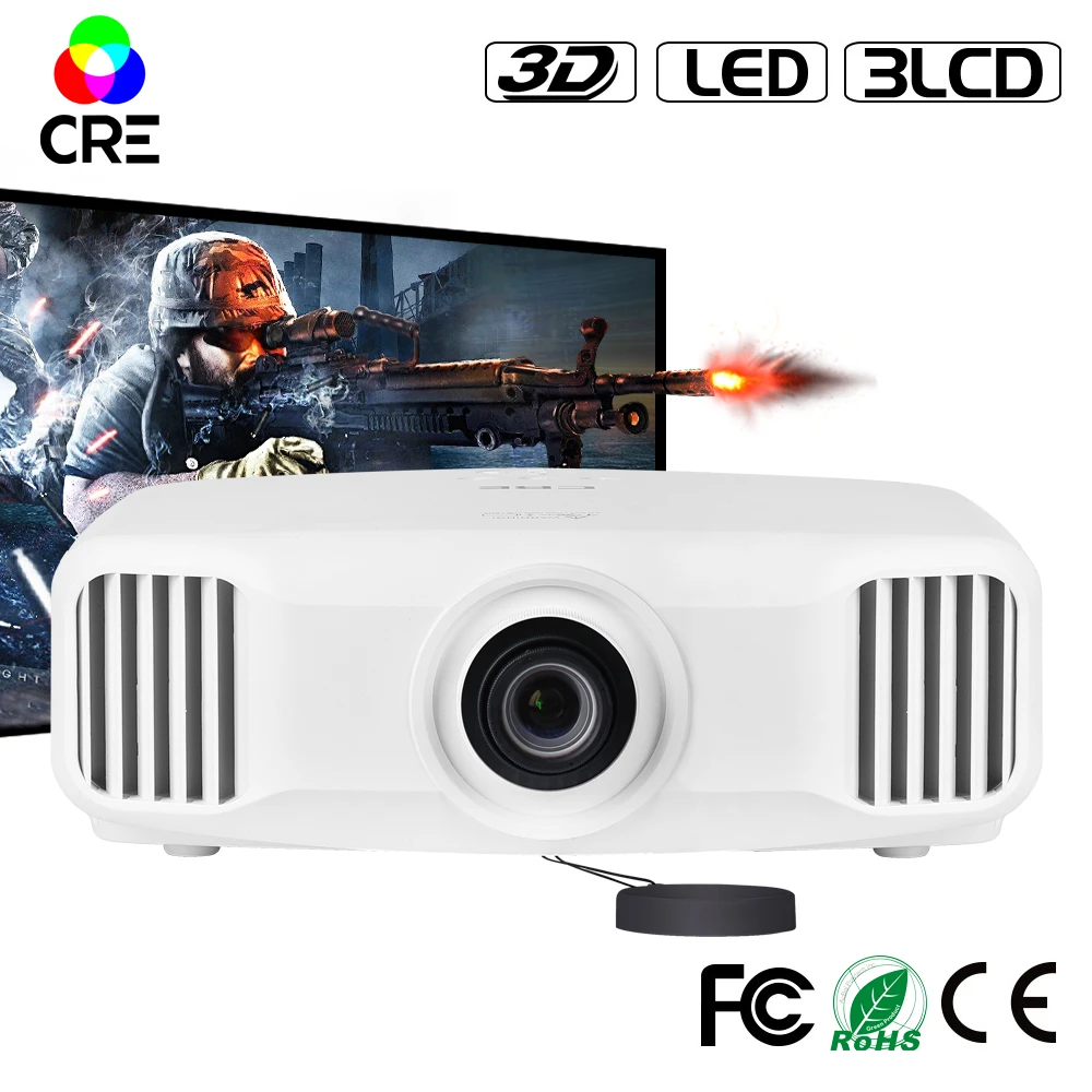 4K 3D wifi длительный срок службы высококонтрастный проектор 3LCD full HD синий зуб дневной свет мультимедийный проектор
