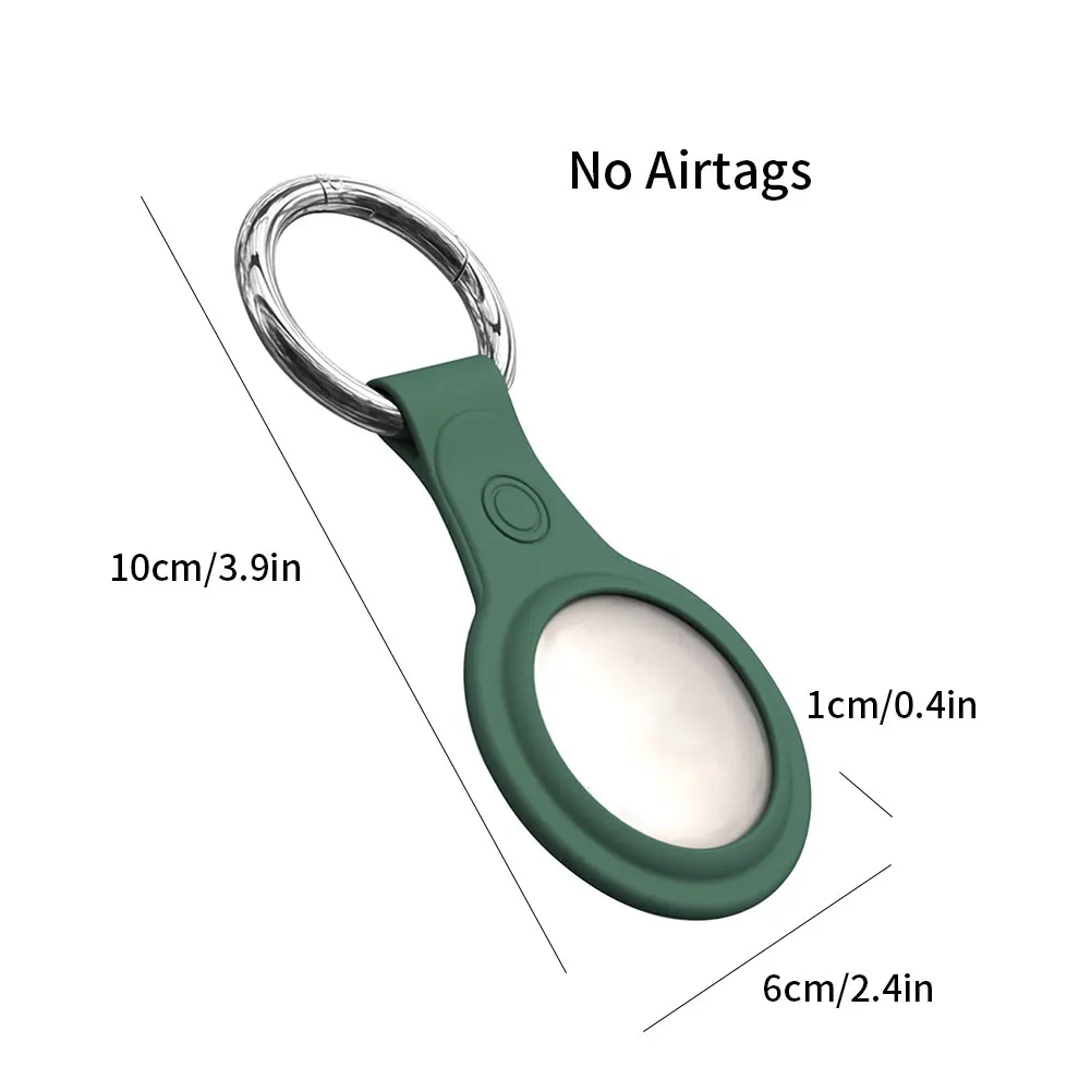 

For Apple Airtags Location Trackers Liquid Silicone Protective Sleeve Hanging Buckle Anti-Lost Device Keychain Protective Cover