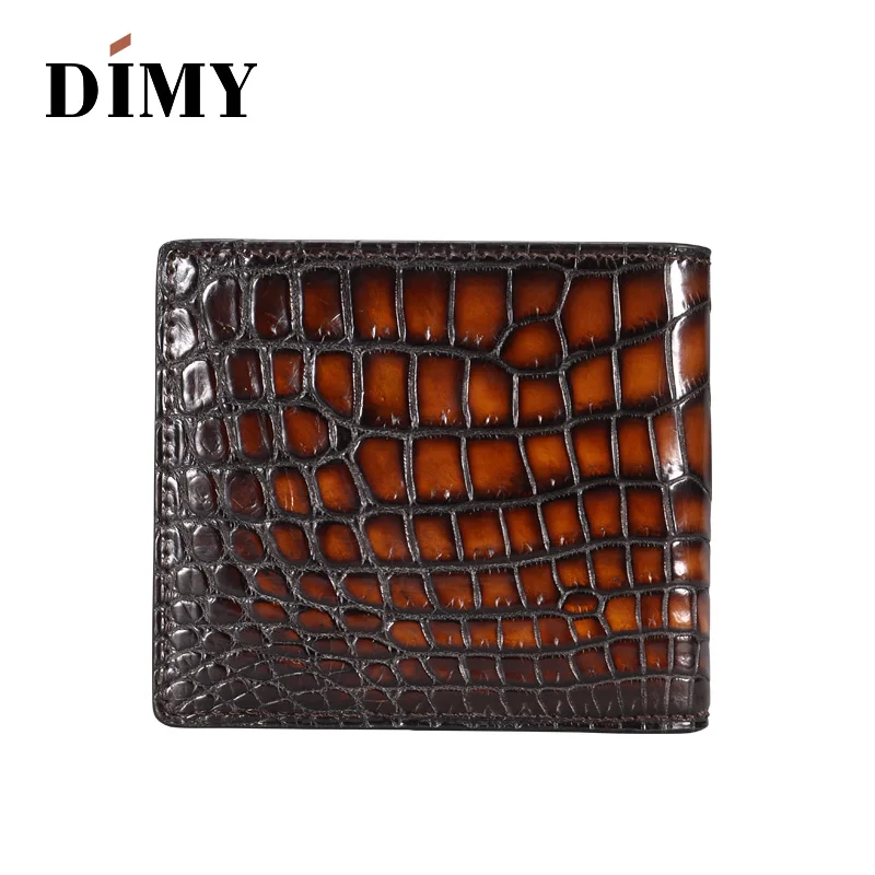 DIMY 2019 кошелек мужской короткий кожаный деловой из крокодиловой кожи поперечный