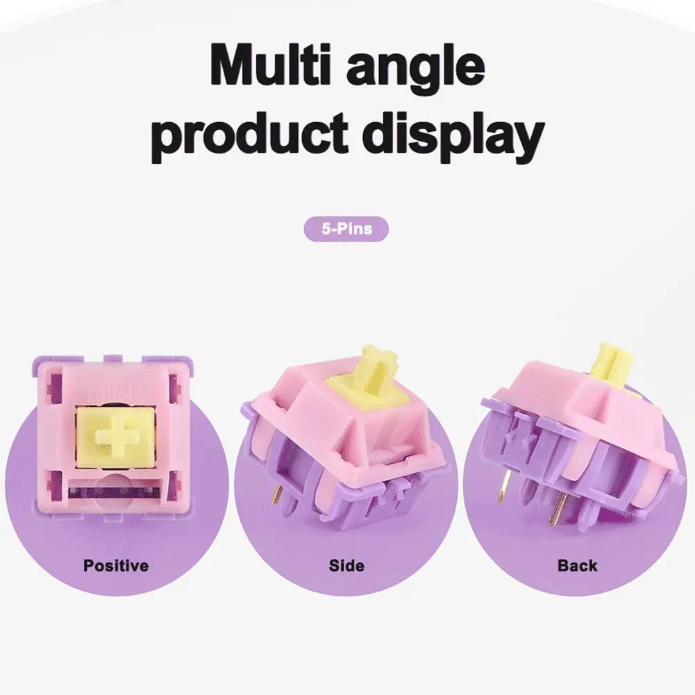 

4pcs Macho Switches Keyboard Replacement Shaft 5 pins Lubricated Linear 62g Mechanical Keyboard Replacement Shaft