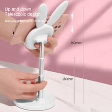 Cute Bunny Rabbit Desktop Phone Stand Portable Universal Adjustable Desk Tablet Holder For IPhone Huaiwei Ipad