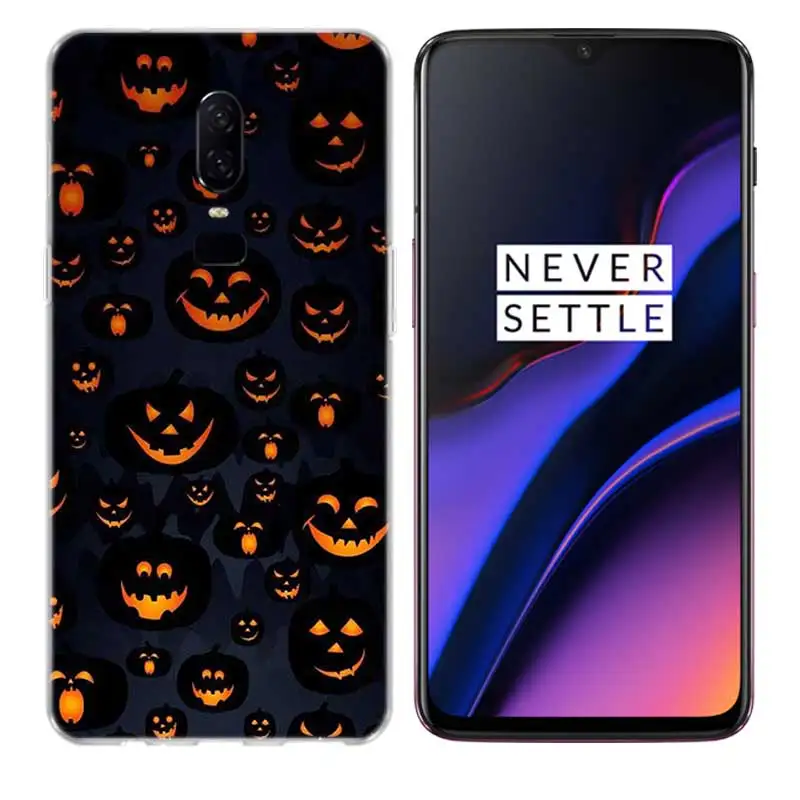 Happy Halloween Luxury Soft TPU Silicone Phone Back Case For OnePlus One Plus 7 Pro 5 5T 6T 6 Fundas Printed Cover Coque |