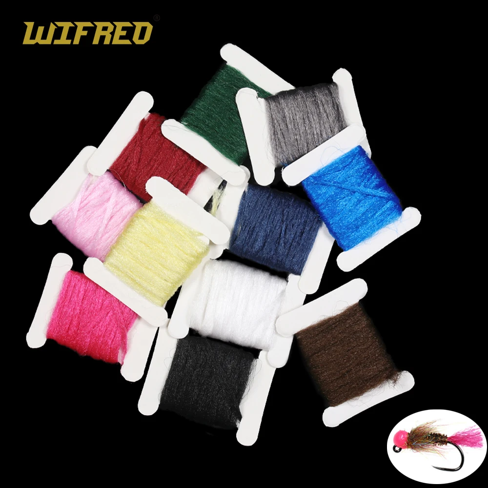 

WIFREO 2m/card Fly Tying Parachute Fly Wing Synthetic PP Fiber Tail Wings Materials Floating Yarn Medium Fishing Bait