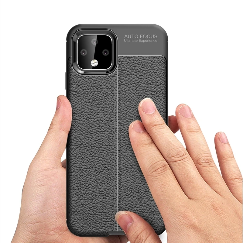 

Ударопрочный чехол из мягкой кожи и ТПУ для Google Pixel 4 3A