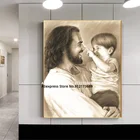 Картина на холсте Иисус Христа и ребенок религиозные Религиозные христианские постеры и принты настенные картины Декор для дома
