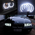 Светодиодное кольцо ангельские глазки белого и желтого цвета из хлопка для BMW 3 серии E30 E36 M3 1982-2000, автоматические дневные ходовые огни с поворотным сигналом