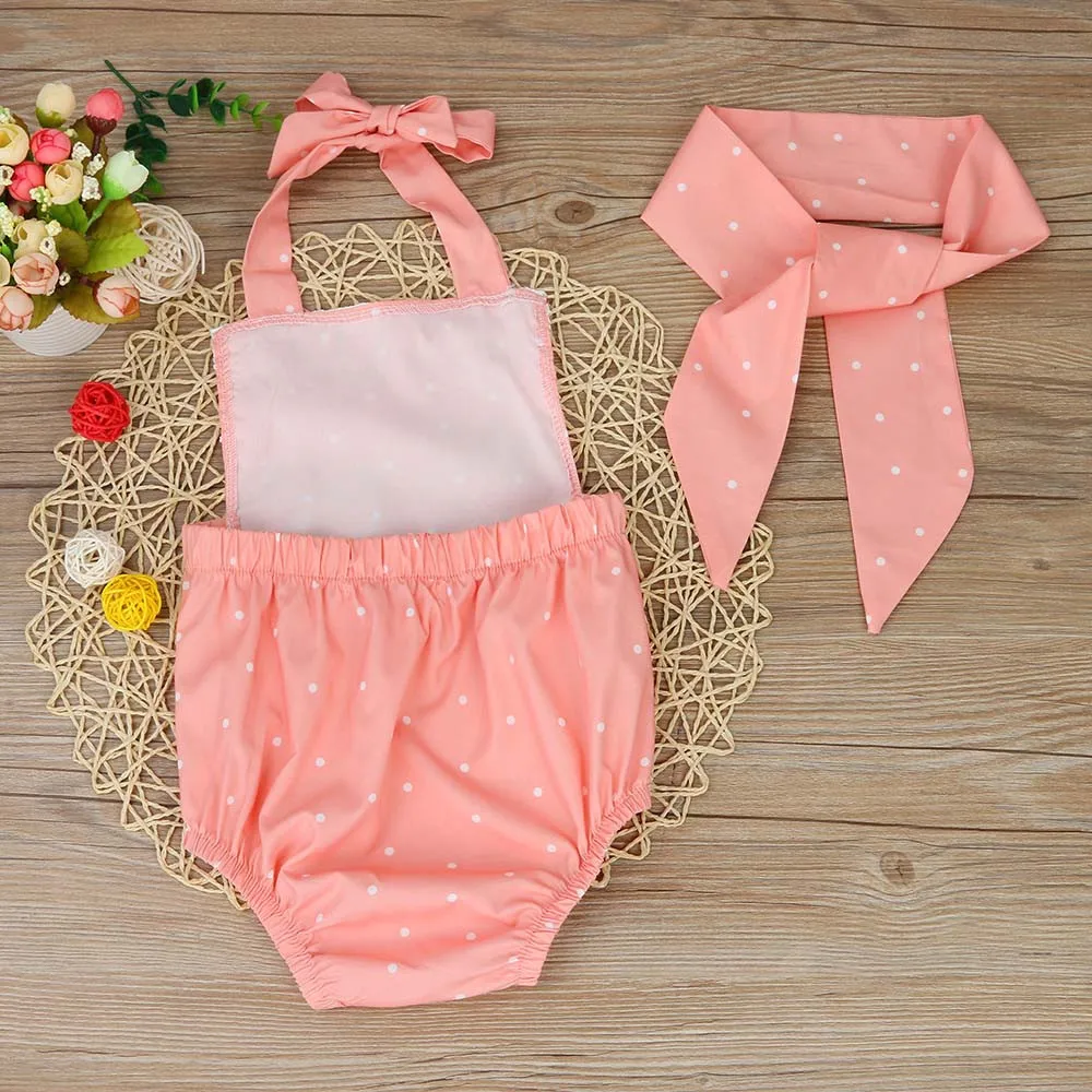 С принтом в горошек комбинезон одежда для малышей с кружевами девочек милое