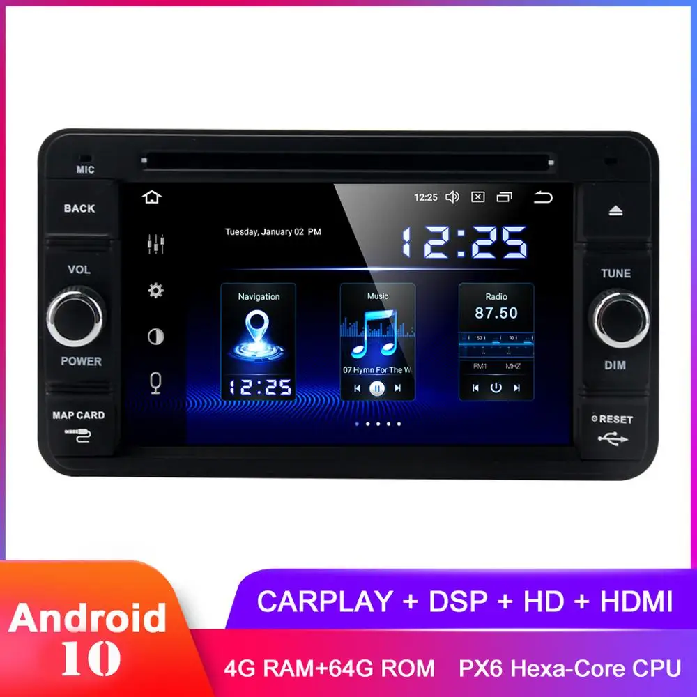 Dasaita 6 2 &quotAndroid 10 автомобильный DVD для Jimny 2007 2008 2009 2010 2011 2012 2013 в тире Авто Радио FM GPS