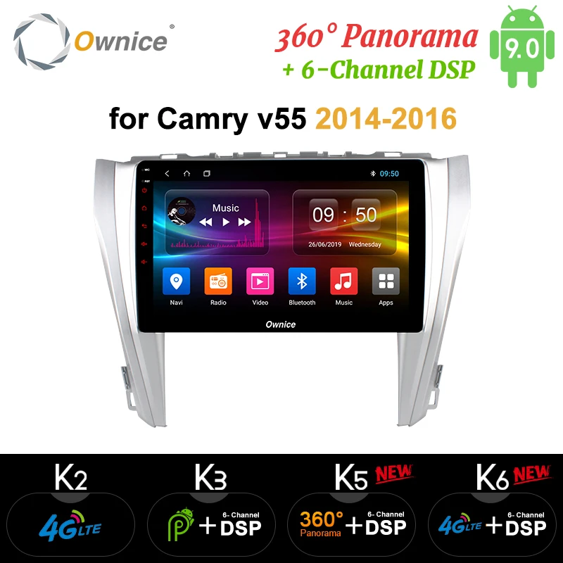 Ownice K1 K2 K3 10 1 &quotAndroid 9 0 автомобильный DVD gps Navi для Toyota Camry 2014 2015 2016 стерео поддержка 4G