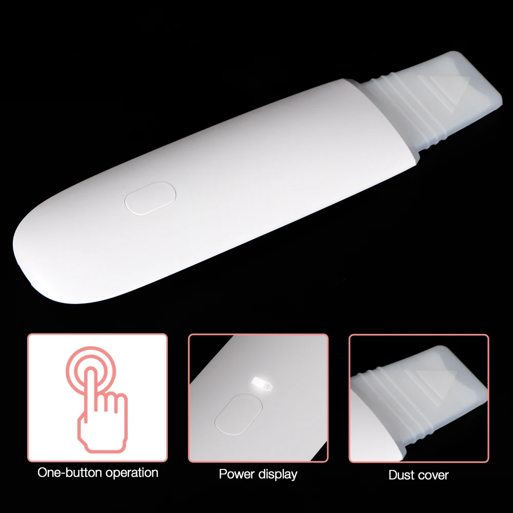 Перезаряжаемый ультразвуковой скребок для кожи аппарат очистки пор пилинга